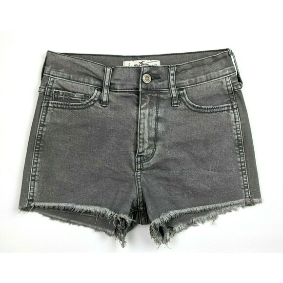 Hollister Pants - Hollister Jean Shorts  Women's Size 0 / w24  Gray Denim Cut-Off High Rise Shorts
